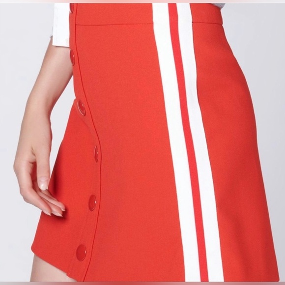 New! Veronica Beard Racer Stripe Mini Red Skirt ❤️ size 2 - Picture 4 of 9